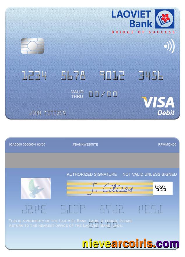 Laos Lao-Viet Bank visa debit card